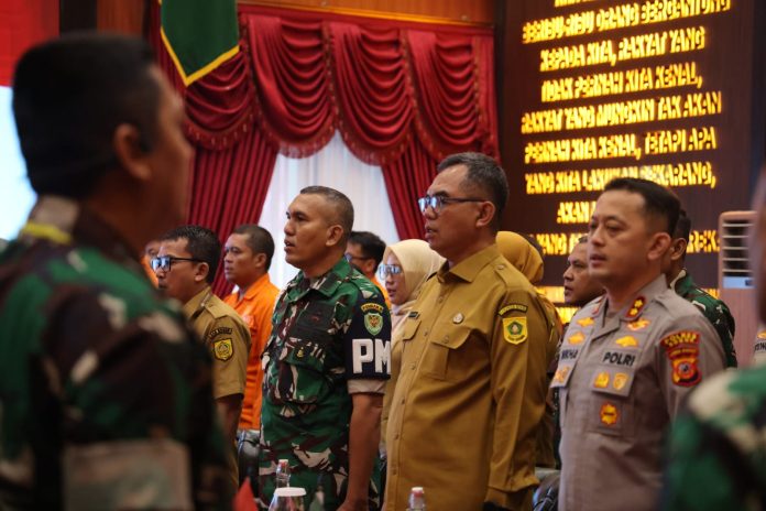 Bupati Bogor, Rudy Susmanto, bersama Forum Koordinasi Pimpinan Daerah (Forkopimda) menerima kunjungan Perwira Siswa Pendidikan Reguler (Dikreg) LXVII Sekolah Staf dan Komando Angkatan Darat Tahun Ajaran 2026, pada Senin (6/4/2026).