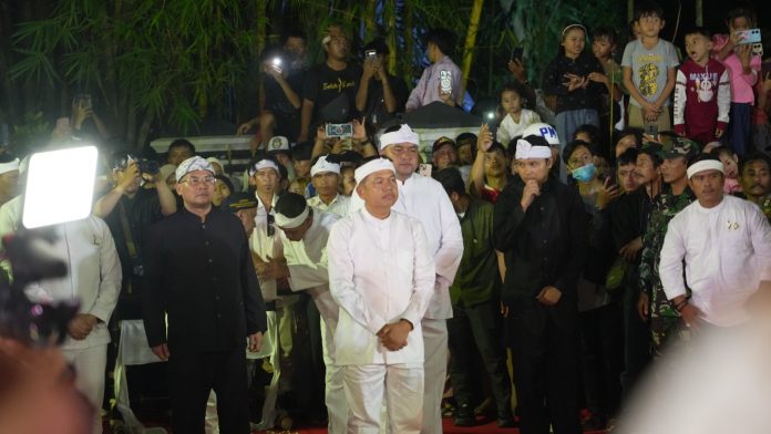 Bupati Bogor, Rudy Susmanto, menegaskan komitmennya dalam melestarikan budaya Sunda saat menghadiri pawai budaya milangkala tatar Sunda di Kota Bogor, Jumat (8/5).
